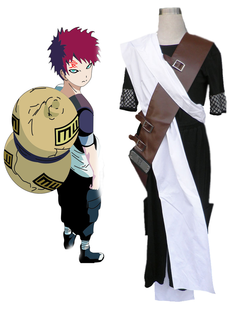 Naruto Shippuden Gaara Black Cosplay Costume